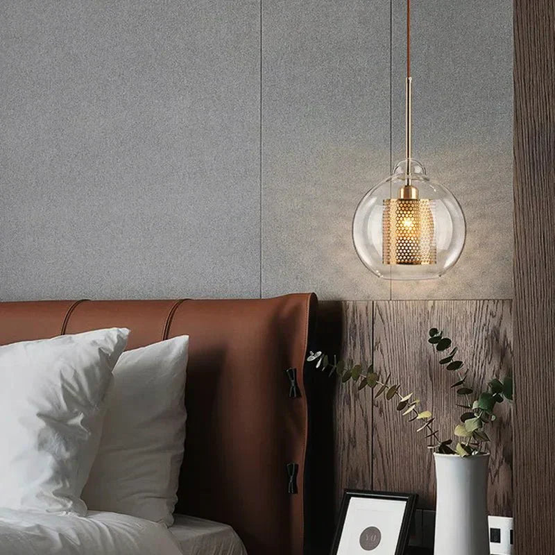 Luminaire Suspendu en Fer et Verre | Élégance Contemporaine pour Votre Espace