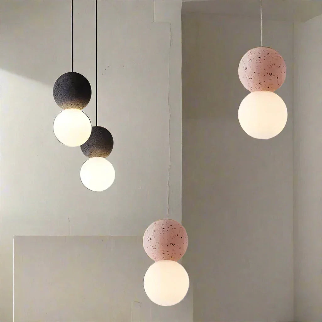 Lampe Suspendue Géométrique en Verre | Éclairage Chaleureux et Élégant