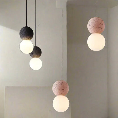 Lampe Suspendue Géométrique en Verre | Éclairage Chaleureux et Élégant