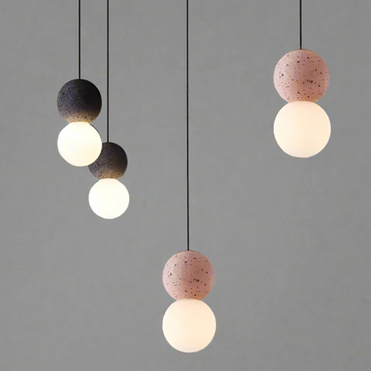 Lampe Suspendue Géométrique en Verre | Éclairage Chaleureux et Élégant