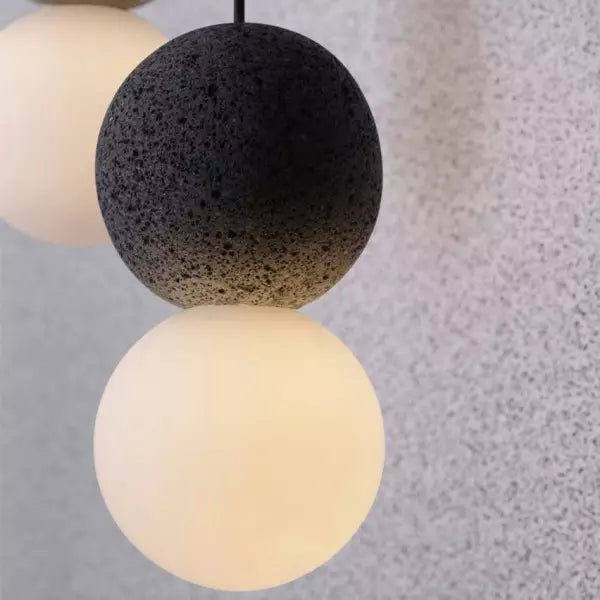 Lampe Suspendue Géométrique en Verre | Éclairage Chaleureux et Élégant
