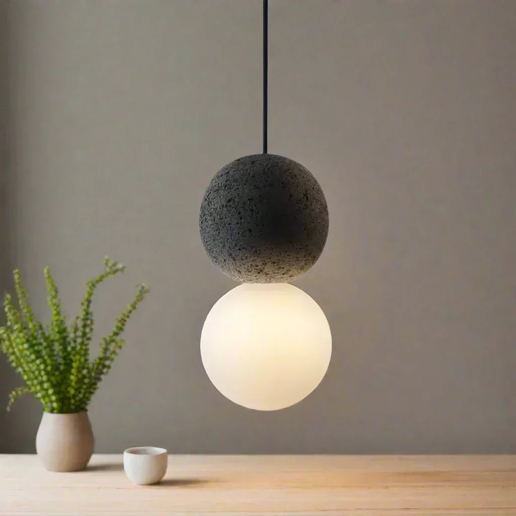 Lampe Suspendue Géométrique en Verre | Éclairage Chaleureux et Élégant