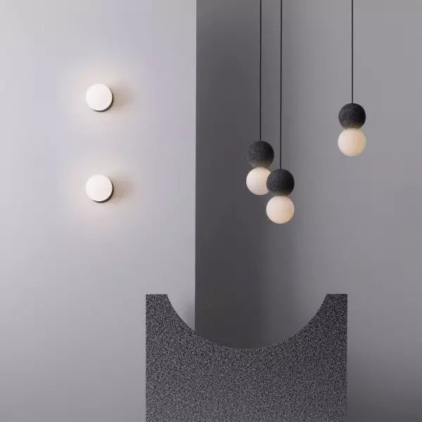 Lampe Suspendue Géométrique en Verre | Éclairage Chaleureux et Élégant