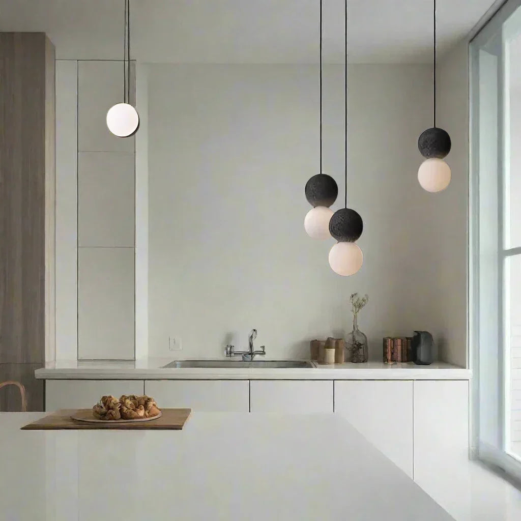 Lampe Suspendue Géométrique en Verre | Éclairage Chaleureux et Élégant
