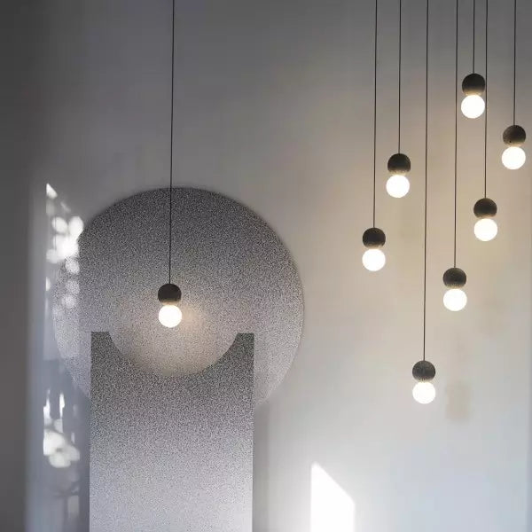 Lampe Suspendue Géométrique en Verre | Éclairage Chaleureux et Élégant