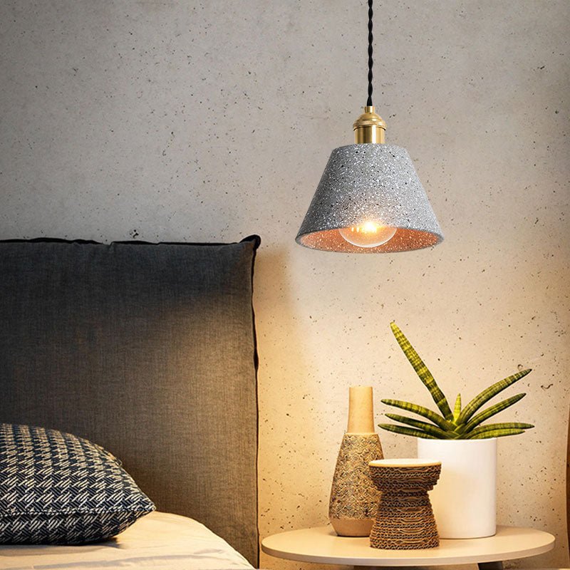 Lampe Suspendue en Béton Design | Élégance Industrielle et Cordon Réglable