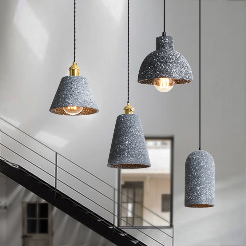 Lampe Suspendue en Béton Design | Élégance Industrielle et Cordon Réglable
