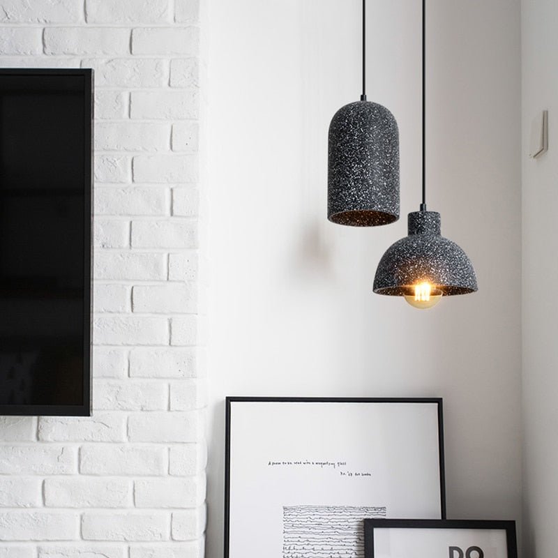 Lampe Suspendue en Béton Design | Élégance Industrielle et Cordon Réglable