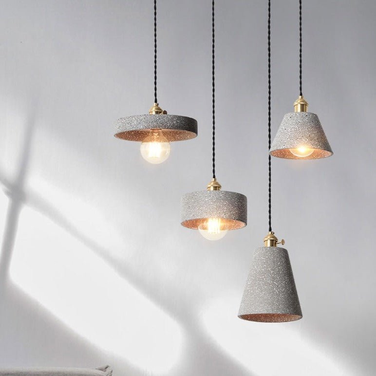Lampe Suspendue en Béton Design | Élégance Industrielle et Cordon Réglable