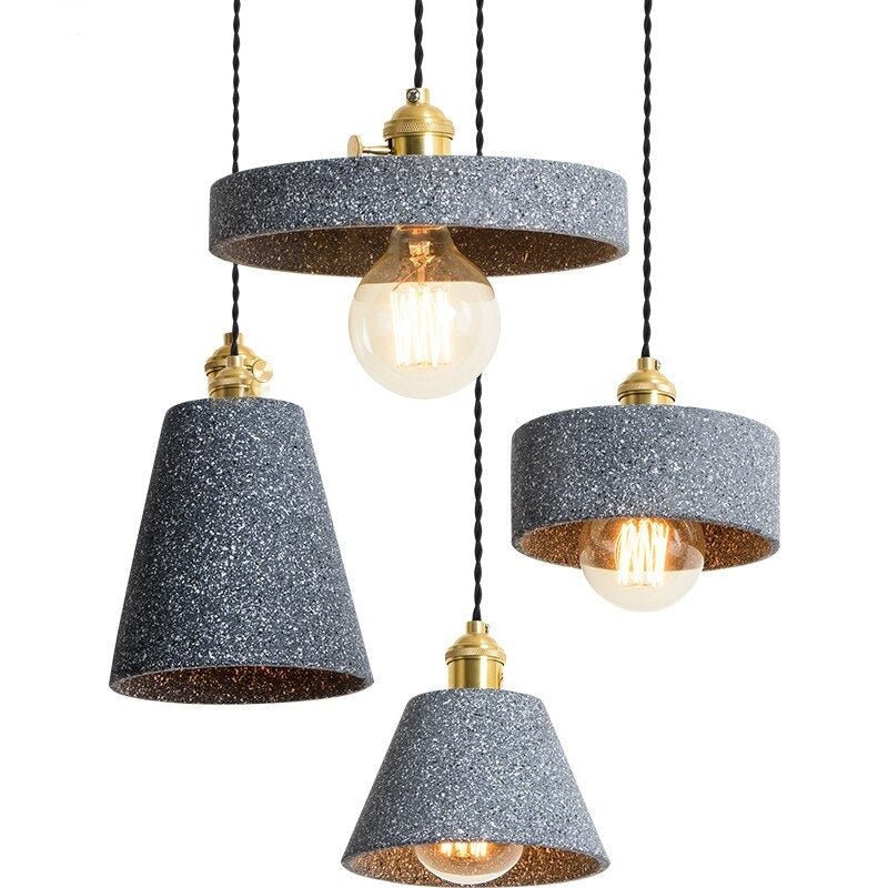 Lampe Suspendue en Béton Design | Élégance Industrielle et Cordon Réglable