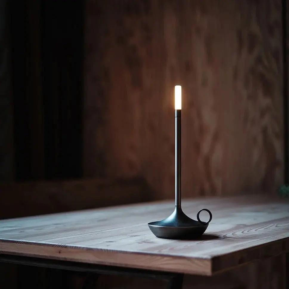 Porte-bougie Dimmable en Aluminium | Design Élégant et Rechargeable