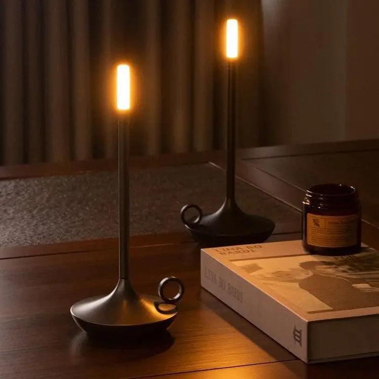 Porte-bougie Dimmable en Aluminium | Design Élégant et Rechargeable