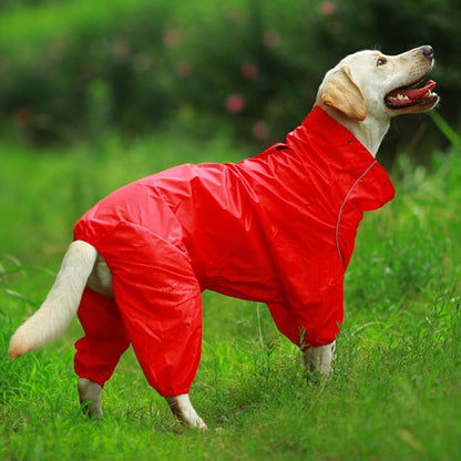 PluiePaw - Manteau Imperméable Réfléchissant pour Chien, Combinaison à Capuche Fermeture Éclair
