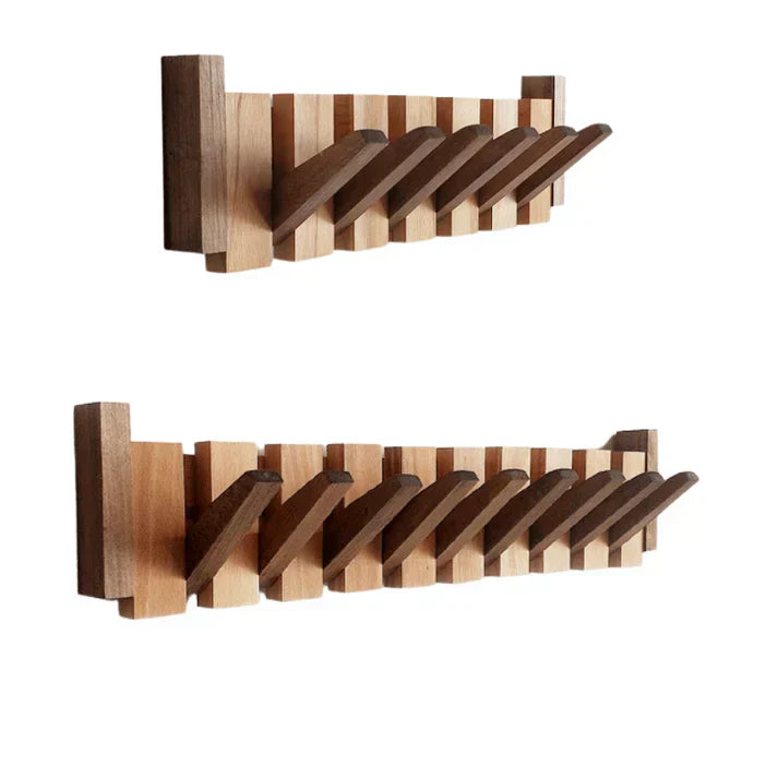 Porte Manteaux Mural en Bois Durable au Design Musical