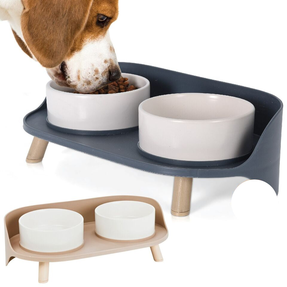 Station de Nourriture Élevée pour Chiens | Design Ergonomique et Base Antidérapante