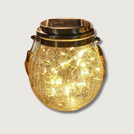 Lampe Solaire en Verre | Éclairage Écologique et Élégant