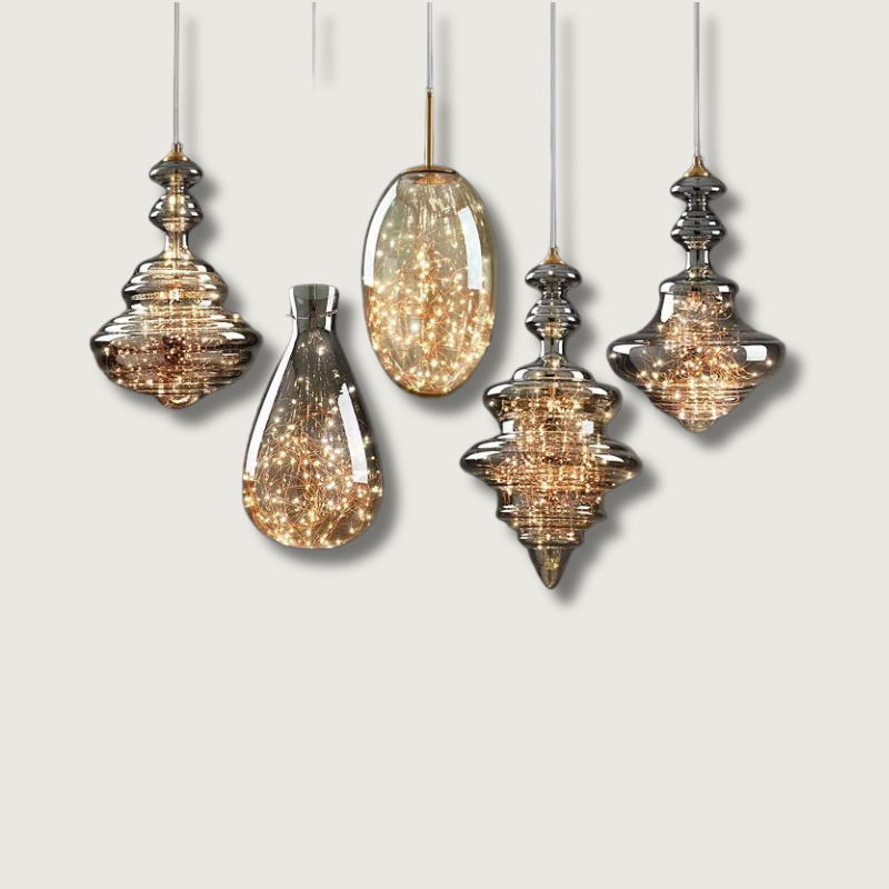Lampe Suspendue Grise Design Élégant | Éclairage Ambiance et Matériaux Luxueux