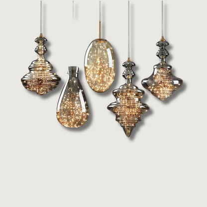 Lampe Suspendue Grise Design Élégant | Éclairage Ambiance et Matériaux Luxueux