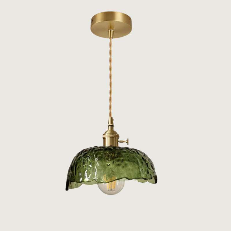 Lampe Suspendue en Laiton et Verre | Élégance Moderne et Installation Facile