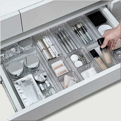 Organisateur de Maquillage Transparent | Tiroirs Spacieux et Élégants