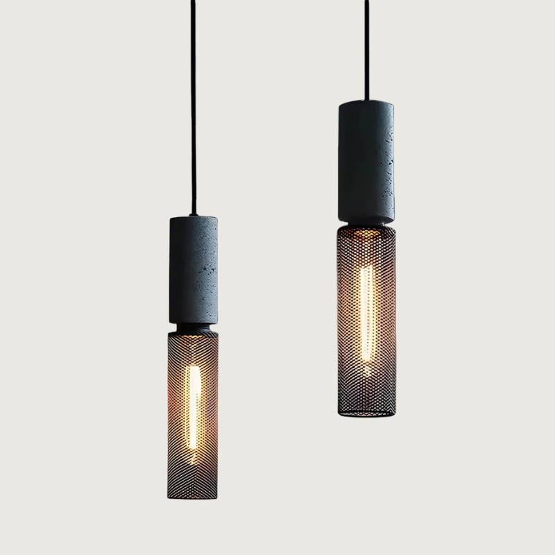 Lampe Suspendue Industrielle en Béton | Design Unique et Éclairage LED Efficace