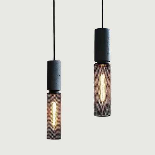 Lampe Suspendue Industrielle en Béton | Design Unique et Éclairage LED Efficace