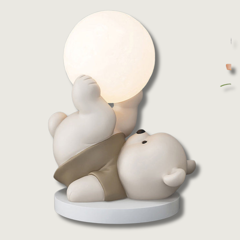 Lampe Ourson en Forme de Lune | Veilleuse Apaisante et Décorative