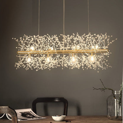 Lustre en Cristal Flocon de Neige | Élégance Contemporaine et Illumination Éblouissante