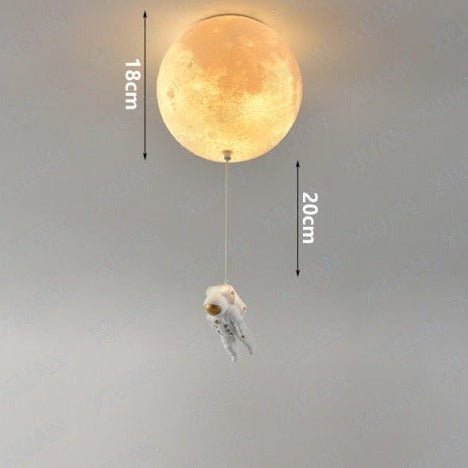 Lampe Spaceman en Forme de Lune | Ambiance Intergalactique pour Enfants