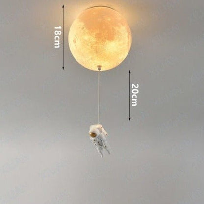 Lampe Spaceman en Forme de Lune | Ambiance Intergalactique pour Enfants