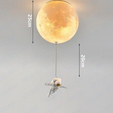 Lampe Spaceman en Forme de Lune | Ambiance Intergalactique pour Enfants