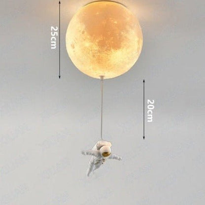 Lampe Spaceman en Forme de Lune | Ambiance Intergalactique pour Enfants