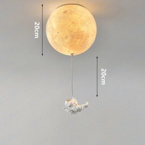 Lampe Spaceman en Forme de Lune | Ambiance Intergalactique pour Enfants