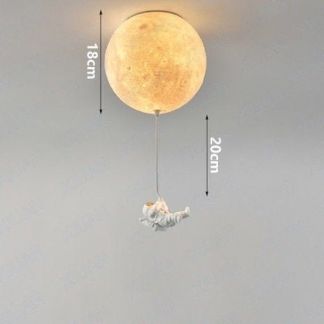Lampe Spaceman en Forme de Lune | Ambiance Intergalactique pour Enfants