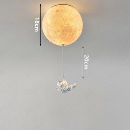 Lampe Spaceman en Forme de Lune | Ambiance Intergalactique pour Enfants
