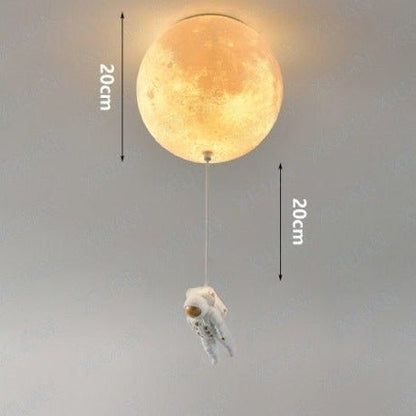 Lampe Spaceman en Forme de Lune | Ambiance Intergalactique pour Enfants