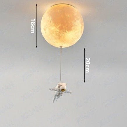 Lampe Spaceman en Forme de Lune | Ambiance Intergalactique pour Enfants