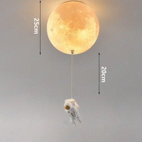 Lampe Spaceman en Forme de Lune | Ambiance Intergalactique pour Enfants