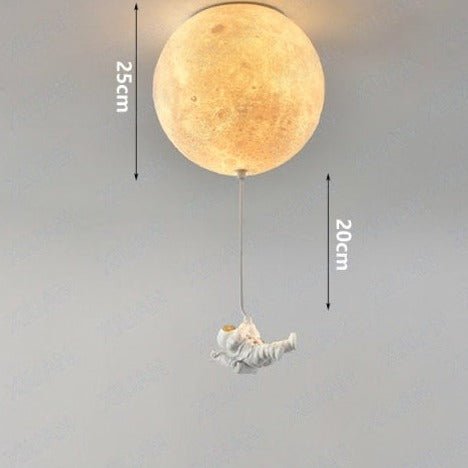 Lampe Spaceman en Forme de Lune | Ambiance Intergalactique pour Enfants