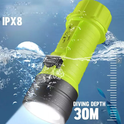 Lampe de Poche de Plongée Ultra-Lumineuse à Double Lampe