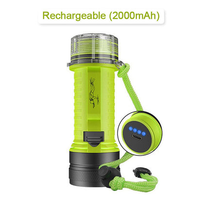Lampe de Poche de Plongée Ultra-Lumineuse à Double Lampe