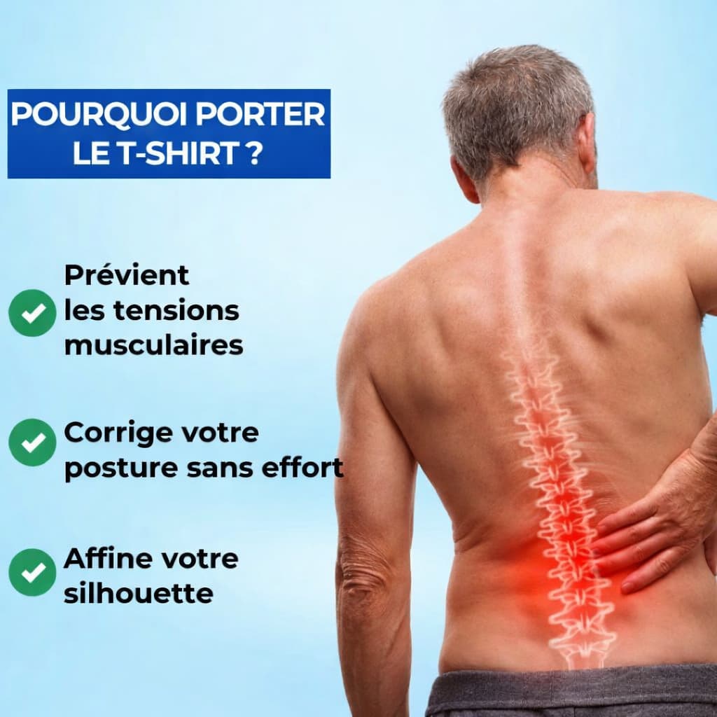 T-Shirt Correcteur de posture et gainant - Mixte | Inshape Boutique™