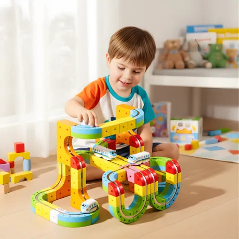 Circuit de Train 3D Éducatif – Créativité, Logique et Amusement Réunis | Helvia