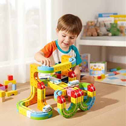 Circuit de Train 3D Éducatif – Créativité, Logique et Amusement Réunis | Helvia