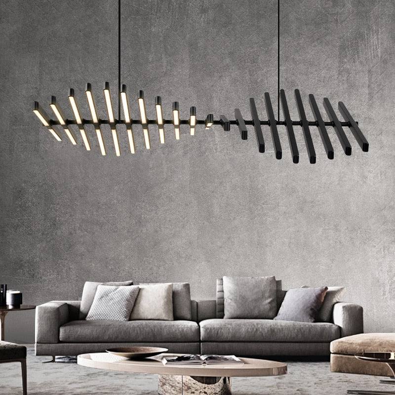 Lustre LED Moderne et Élégant | Ambiance Éblouissante avec Télécommande