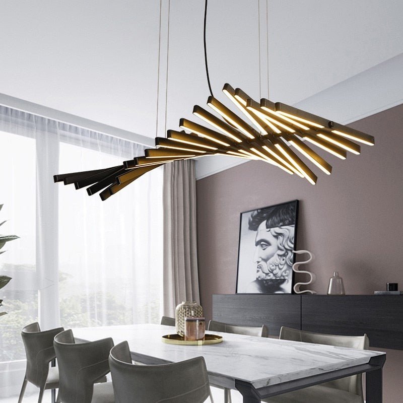 Lustre LED Moderne et Élégant | Ambiance Éblouissante avec Télécommande