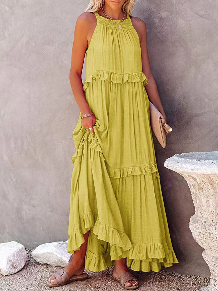 Robe de Soirée Élégante Sans Manches | Tissu Léger et Confortable pour Toutes les Occasions