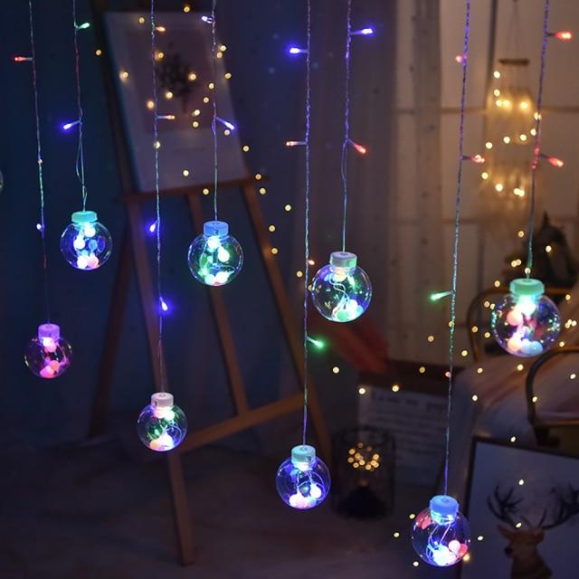 Luminaires Suspendus LED pour Extérieur | Ambiance Blanc Chaud et Multicolore