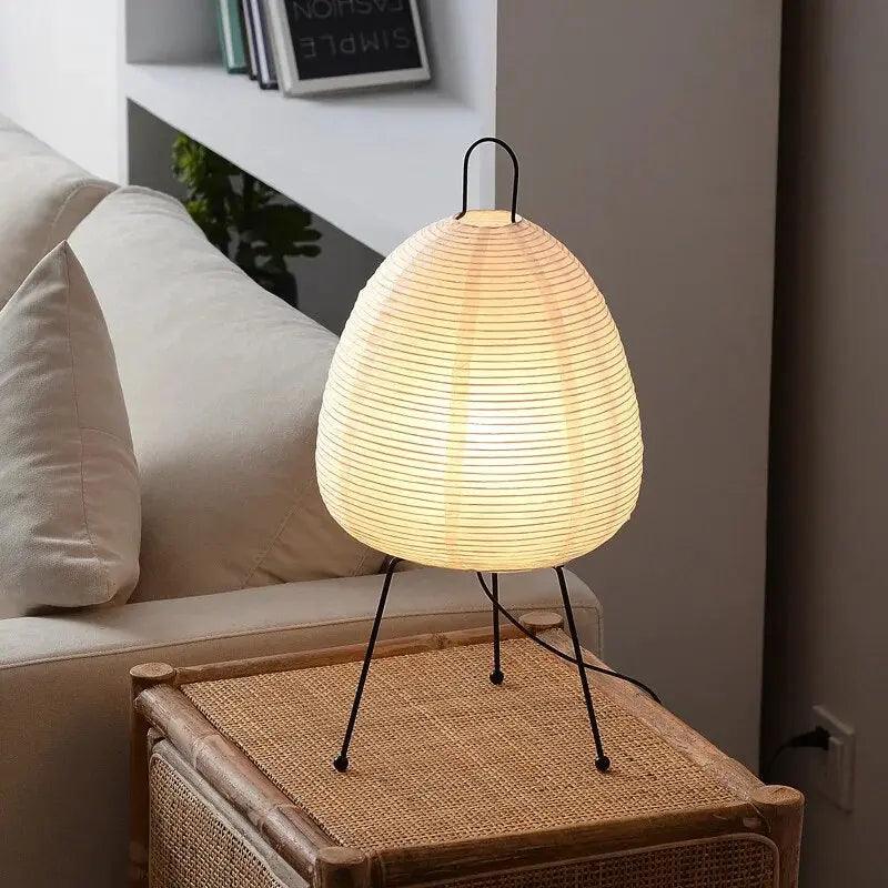 Lampe Trépied Japonaise | Éclairage LED Doux et Élégant